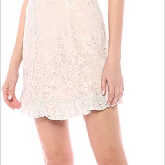 Bcbgeneration Lace Ruffled Mini Dress Pink 0 - Picture 8 of 8